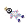 Baking Paint Glass Seed Beaded Human Pendants PALLOY-MZ00653-05-3