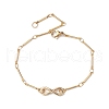 Brass Bar Link Chain Bracelets BJEW-JB10503-1