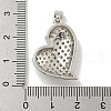 Rack Plating Brass Micro Pave Clear Cubic Zirconia Pendants KK-E114-05P-3