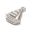 Brass Micro Pave Cubic Zirconia Charms KK-C043-06P-2