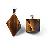 Natural Tiger Eye Pendants G-N326-107D-4