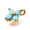 Brass Micro Pave Cubic Zirconia Pendants KK-D356-07B-G-2