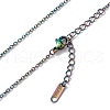 Ion Plating(IP) 304 Stainless Steel Cable Chain Necklace for Men Women NJEW-K245-025B-2