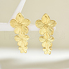 Exaggerated Stainless Steel Flower Dangle Stud Earrings PT2321-4