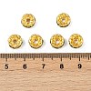 Brass Grade A Rhinestone Spacer Beads RSB038NF-10G-2