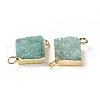 Natural Druzy Quartz Links connectors G-P396-09G-09-3