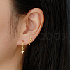 Lightning Bolt Shape 925 Sterling Silver Hoop Earrings for Women KQ4237-1-4