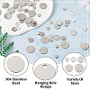 Kissitty 100Pcs 5 Style 304 Stainless Steel Charms STAS-KS0004-04-6