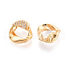 Brass Micro Pave Cubic Zirconia Charms KK-N263-42G-2