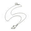 304 Stainless Steel Cable Chain Macrame Pouch Empty Stone Holder for Pendant Necklaces Making NJEW-TA00117-02-1