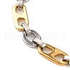 201 Stainless Steel Oval Link Chain Bracelets BJEW-B078-116GP-2