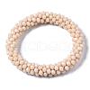 Faceted Opaque Glass Beads Stretch Bracelets BJEW-S144-002E-05-3