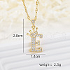 Brass Micro Pave Clear Cubic Zirconia Crown Initial Pendant Necklaces FS-WGD727C-05-1