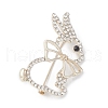 Rhinestone Hollow Rabbit Brooch JEWB-M027-02LG-1