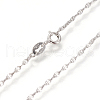 Anti-Tarnish Rhodium Plated 925 Sterling Silver Mariner Link Chain Necklaces STER-L059-13P-1
