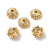 Brass Micro Pave Cubic Zirconia Bead Cap KK-E068-VF848-2-2