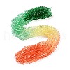 Transparent Painted Glass Beads Strands DGLA-A034-T6mm-A04-1
