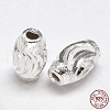 Fancy Cut Oval 925 Sterling Silver Textured Beads STER-F012-21A-1