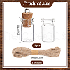 Glass Wishing Bottle Pendant Decorations PALLOY-PH01711-2