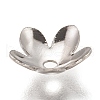 Non-Tarnish 5-Petal 201 Stainless Steel Bead Caps STAS-I176-11P-A-4