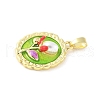 Brass Enamel Pendants KK-Z101-09G-E01-2