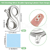 Beebeecraft 2Pcs Sterling Silver Double Opening Lobster Claw Clasps STER-BBC0007-76P-02-2