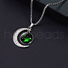 Alloy & Glass Luminous Moon Constellation Pendant Necklaces WG12A0F-03-1