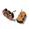 Wood Stud Earrings EJEW-Z054-02C-2