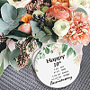 Printed Porcelain Happy 10th Anniversary Hanging Ornaments HJEW-WH0057-001-3