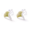 Ginkgo Leaf Resin Stud Earrings Set for Girl Women EJEW-D278-06S-2