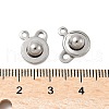 Non-Tarnish 201 Stainless Steel Snap Clasps STAS-K212-02P-3