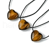 Gemstone Pendant Necklaces NJEW-C046-01-2