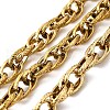 Ion Plating(IP) 304 Stainless Steel Textured Oval Link Chains CHS-V001-01G-1