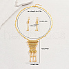 Elegant Geometric Brass Tassels Earrings & Necklaces Set for Women's Party and Banquet PN8542-5