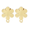 Flower Ion Plating(IP) 304 Stainless Steel Stud Earring Findings STAS-I206-94G-1