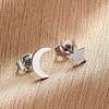 Tarnish Resistant 304 Stainless Steel Stud Earrings EJEW-F227-18P-3