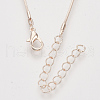 Brass Square Snake Chain Necklace Making MAK-T006-10B-RG-2