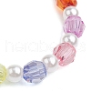 Kids Round Acrylic Beaded Stretch Bracelets BJEW-JB11558-01-4