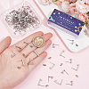 SUNNYCLUE 80Pcs 2 Size Rectangle 304 Stainless Steel Stud Earring Findings STAS-SC0008-55-3