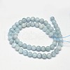 Round Natural Aquamarine Bead Strands G-F289-01-7mm-2