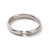 Crystal Rhinestone Simple Solitaire Ring RJEW-I089-49P-2