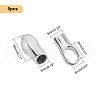 Unicraftale 304 Stainless Steel Cord Ends STAS-UN0009-32B-5