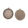 Tibetan Style Zinc Alloy Pendant Cabochon Settings X-TIBEP-M004-11AB-NR-2