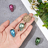 Olycraft 4Pcs 4 Colors Brass European Beads KK-OC0001-49-3