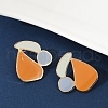 304 Stainless Steel Enamel Stud Earrings EJEW-Z089-24G-2
