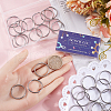 SUNNYCLUE 50Pcs 304 Stainless Steel Keychain Clasp Findings STAS-SC0008-13-3