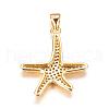 Brass Micro Pave Cubic Zirconia Pendants ZIRC-P060-15G-2