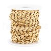 Handmade PVD Vacuum Plating 304 Stainless Steel Flat Round Charms Link Chains CHS-M004-10G-3