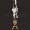 GOMAKERER DIY Blank Eiffel Tower Pendant Making Kit DIY-GO0001-69-7