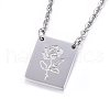 304 Stainless Steel Pendant Necklaces NJEW-H496-02-2